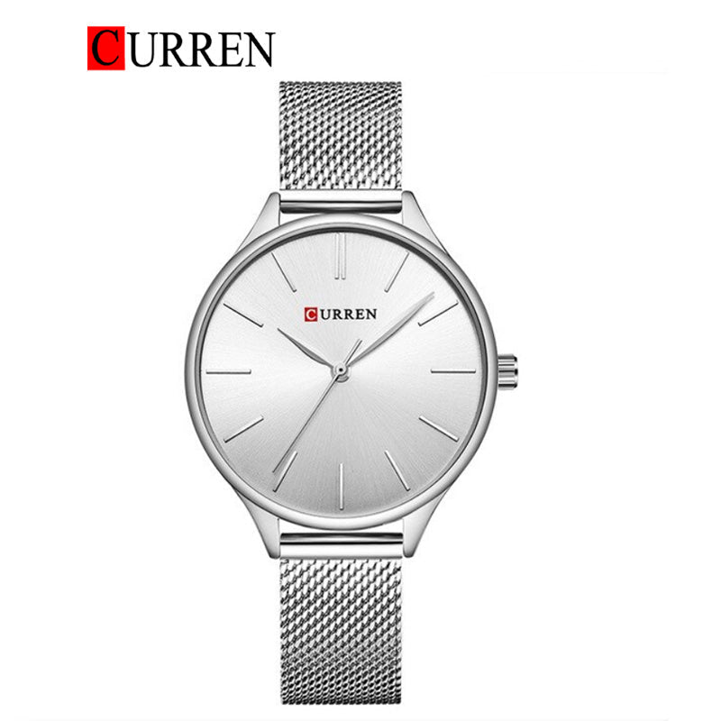 CURREN Original Brand Mesh Band Wrist Watch For Women