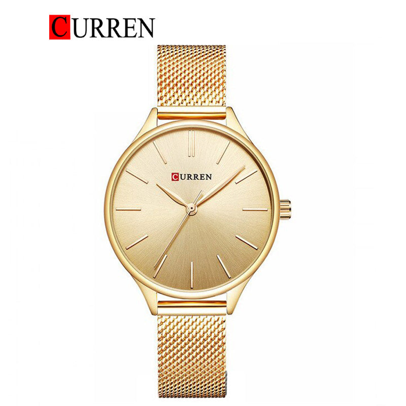 CURREN Original Brand Mesh Band Wrist Watch For Women