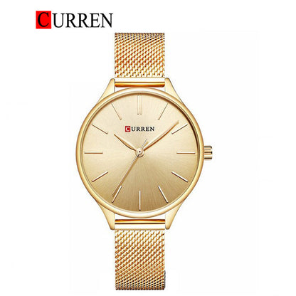 CURREN Original Brand Mesh Band Wrist Watch For Women