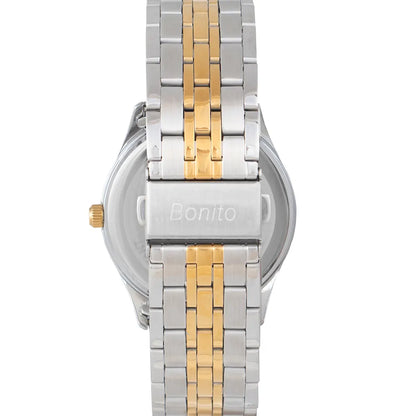 Bonito K-6132-TTGLD-BLU Metal Band Men Watch